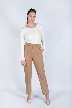 Pantalón recto con goma y bolsillo francés Mod.191/24