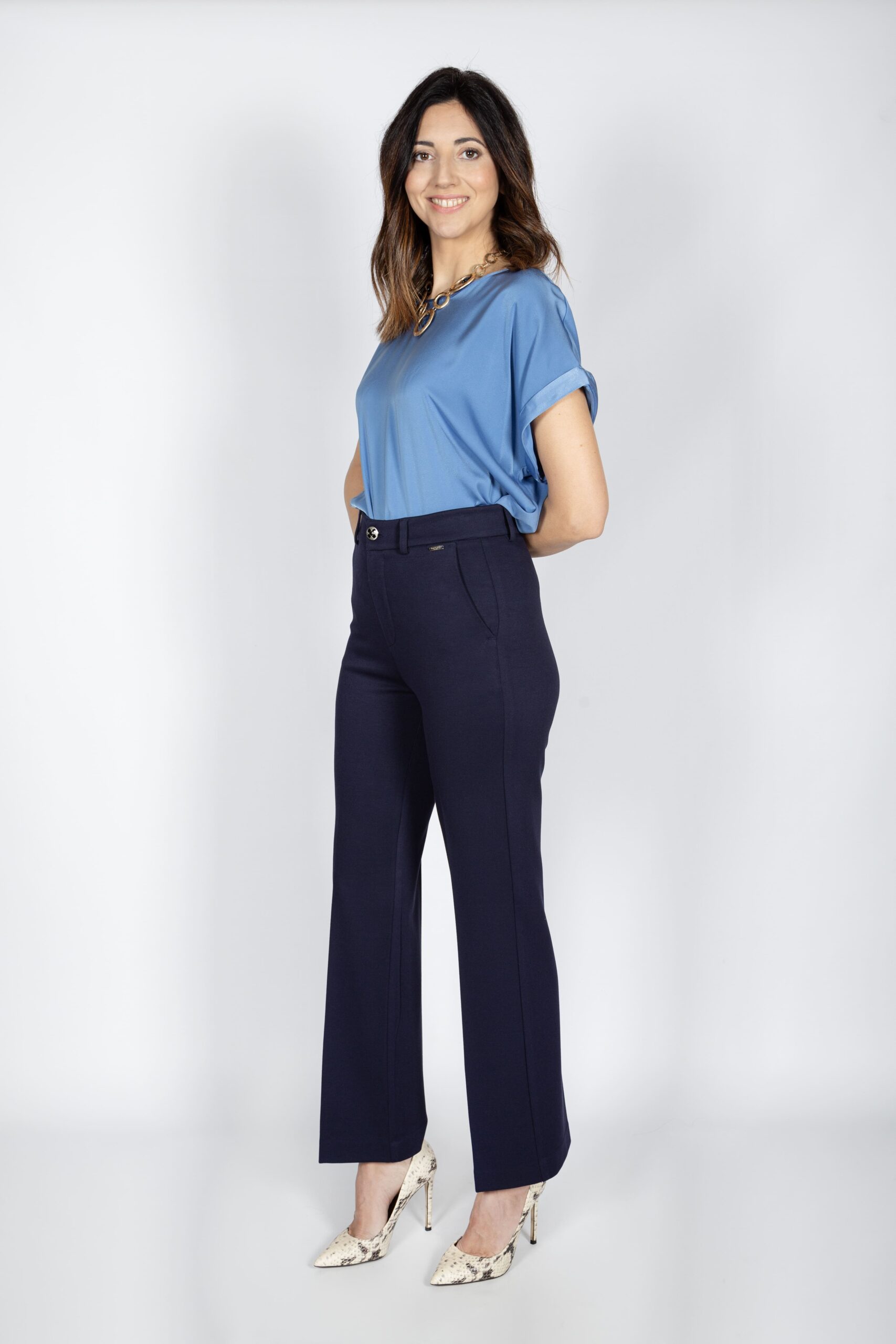 Ancho vestir punto Twill bolsillo francés Mod.552/26