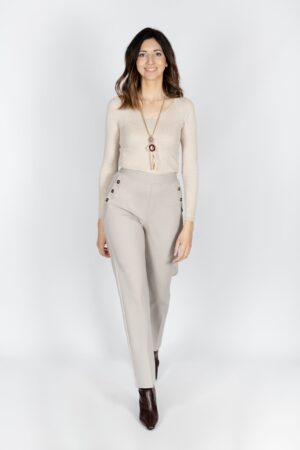 Pantalón Punto con botones en los costados Mod 567