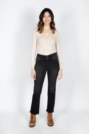 Vaquero Cropped Ligeramente acampanado MOD509