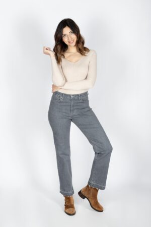 Vaquero Cropped Deflecado MOD516