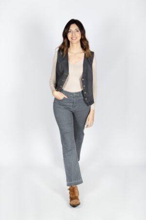Vaquero Cropped Deflecado MOD516