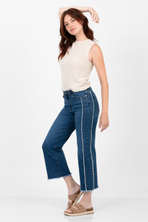 Vaquero Capri Ancho Tiras Deflecadas MOD602