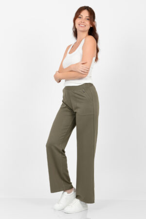 Pantalón ancho fluido bolsillo cargo. Mod.640