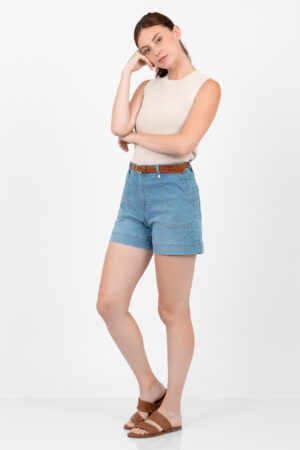 Bermuda denim con bolsillo cargo. Mod. 637