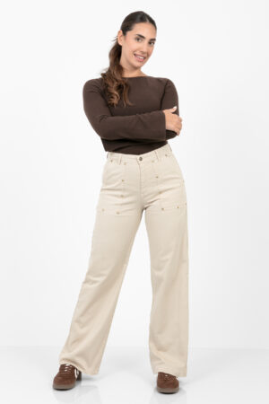 Pantalón ancho tachuelas bolsillo cargo Mod.710